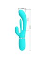 Pretty Love Shania - 4-in-1 Triple Rabbit Vibrator Blue