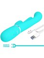 Pretty Love Shania - 4-in-1 Triple Rabbit Vibrator Blue