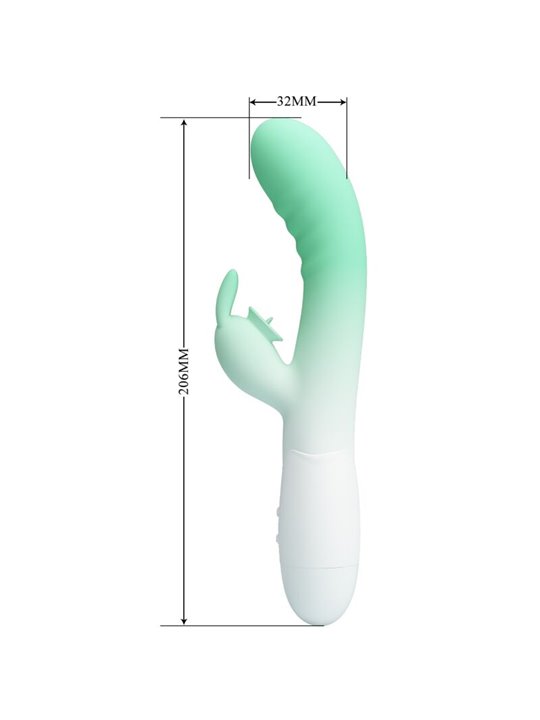 Pretty Love Cerberus - 30-Mode Silicone Rabbit Vibrator Green