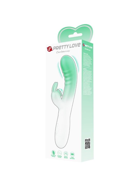 Pretty Love Cerberus - 30-Mode Silicone Rabbit Vibrator Green