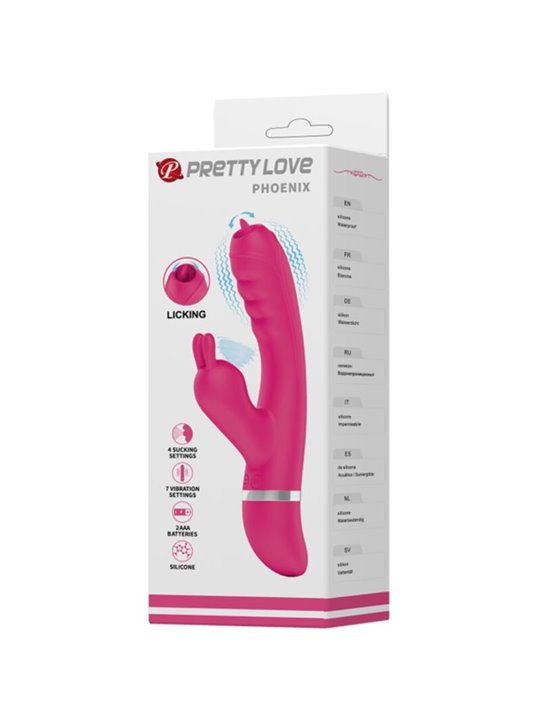 Pretty Love Phoenix - Multifunction Rabbit Vibrator Pink
