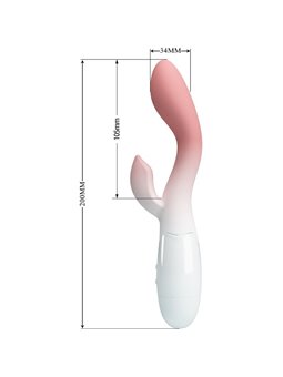 Pretty Love Vibratore Punto G con Stimolatore Clitorideo 30 Vel. Rosa