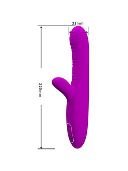Pretty Love Angelique - Vibratore Multifunzione + Stimolatore Clitoride Viola