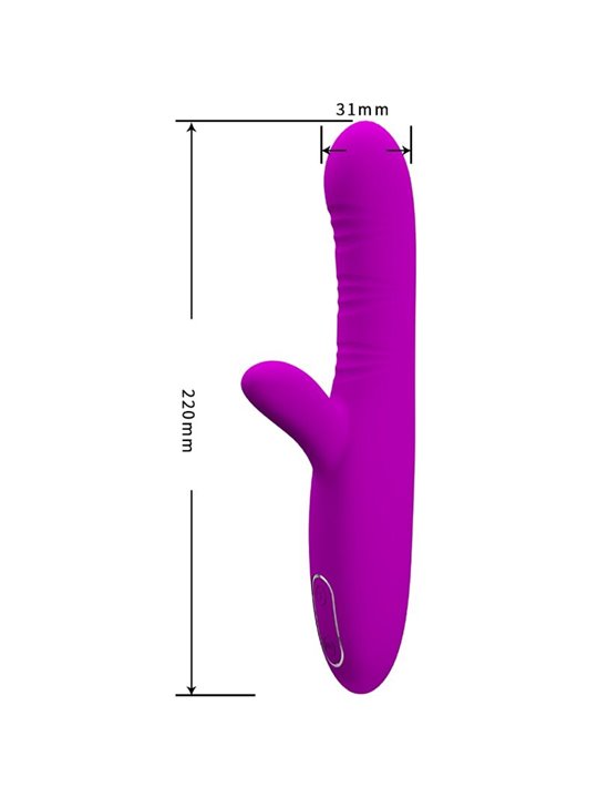 Pretty Love Angelique - Multifunction Vibrator + Clit Stimulator Purple