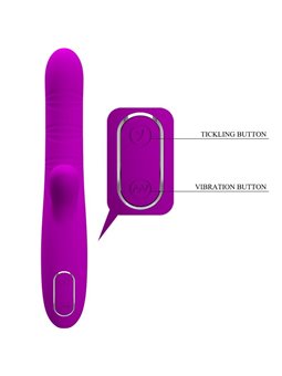 Pretty Love Angelique - Multifunction Vibrator + Clit Stimulator Purple