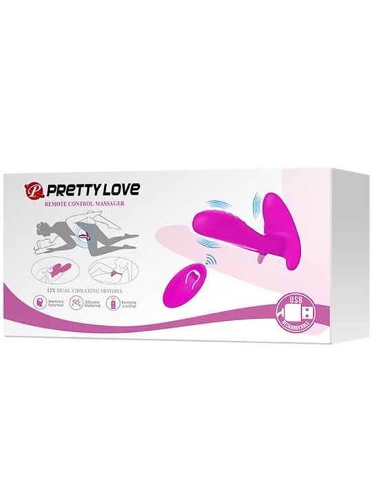 Pretty Love Massaggiatore e Vibratore 12 Vibrazioni Telecomando Viola