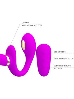 Pretty Love Thunderbird - Double Strap-On Vibrator with Remote