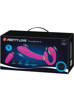 Pretty Love Thunderbird - Double Strap-On Vibrator with Remote