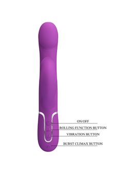 Pretty Love - 4-in-1 Multifunction Vibrator & Stimulator Purple