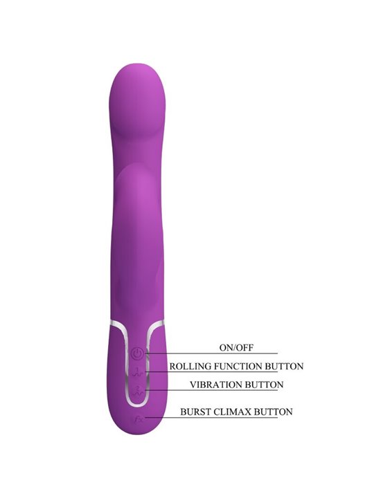 Pretty Love - 4-in-1 Multifunction Vibrator & Stimulator Purple