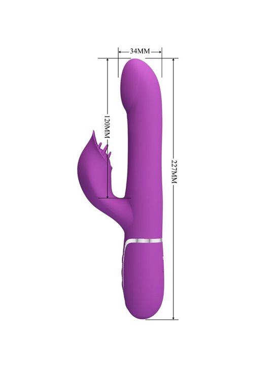 Pretty Love Vibratore e Stimolatore Multifunzione 4 in 1 Viola