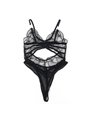 Subblime 955229 - Sheer Black Lace Cutout Bodysuit L/XL