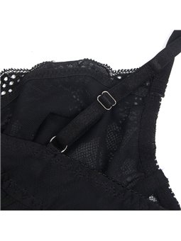 Subblime 955618 - Black Floral Lace Bodysuit S/M