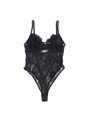 Subblime 955625 - Black Floral Lace Bodysuit L/XL