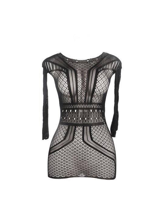 Subblime 951931 - Short Fishnet Dress with Open Back One Size
