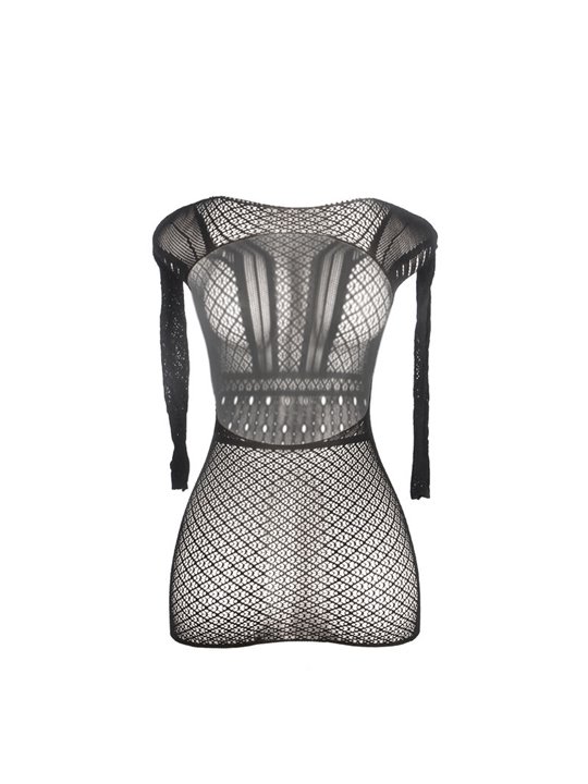 Subblime 951931 - Short Fishnet Dress with Open Back One Size