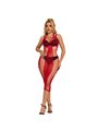 Subblime 952327 - Vestito Lungo a Rete Rosso Taglia Unica