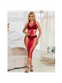 Subblime 952327 - Vestito Lungo a Rete Rosso Taglia Unica