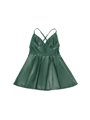 Subblime 955441 - Abito con Spalline in Pelle Vegana Verde L/XL