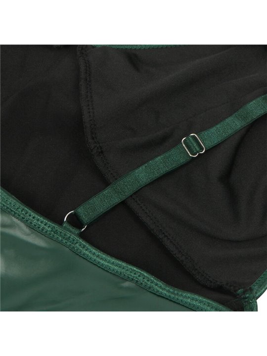 Subblime 955441 - Abito con Spalline in Pelle Vegana Verde L/XL
