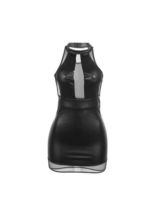 Subblime 955489 - Black Sheer High-Neck Dress L/XL