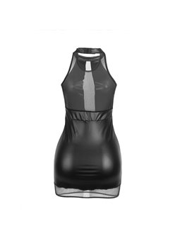 Subblime 955489 - Abito con Scollo Alto e Trasparenze Nero L/XL
