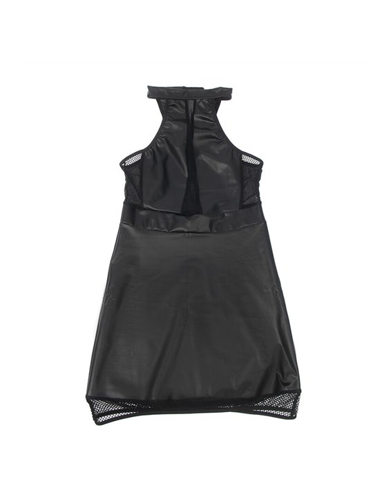 Subblime 955489 - Abito con Scollo Alto e Trasparenze Nero L/XL