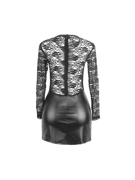 Subblime 955595 - Abito Manica Lunga con Pizzo Nero S/M