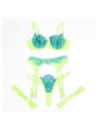 Subblime 955328 - Lace Set with Green & Blue Details L/XL