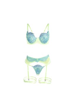 Subblime 955328 - Lace Set with Green & Blue Details L/XL