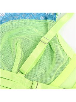 Subblime 955328 - Lace Set with Green & Blue Details L/XL