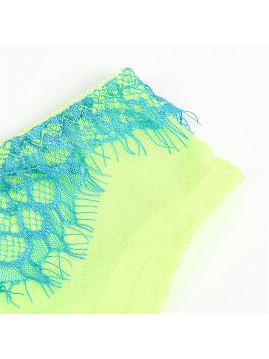 Subblime 955328 - Lace Set with Green & Blue Details L/XL
