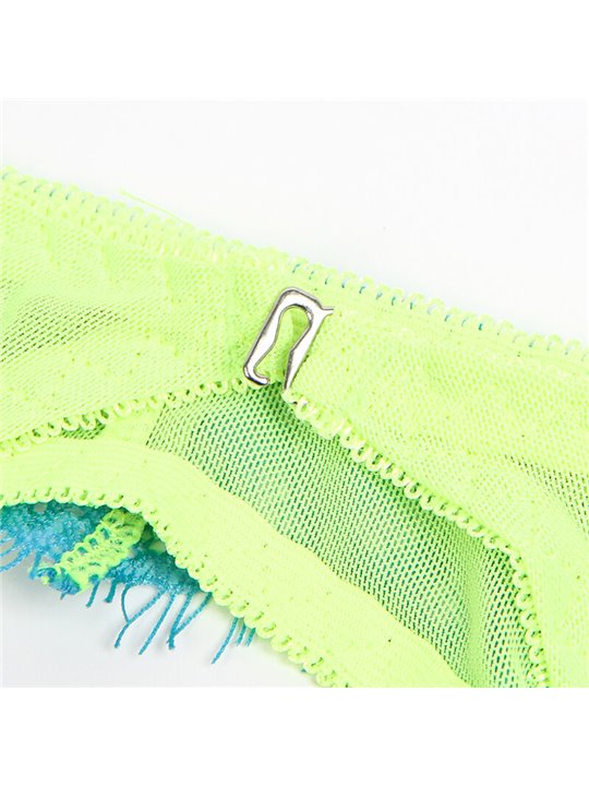 Subblime 955328 - Lace Set with Green & Blue Details L/XL