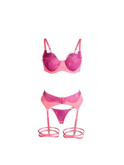 Subblime 955366 - Lace Set with Pink & Purple Details L/XL