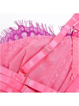 Subblime 955366 - Lace Set with Pink & Purple Details L/XL