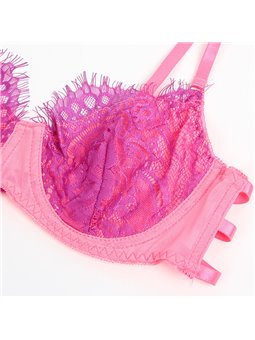 Subblime 955366 - Lace Set with Pink & Purple Details L/XL