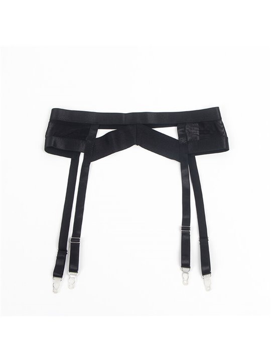 Subblime 955236 - Completo Bondage Nero con Reggicalze Abbinato S/M