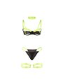 Subblime 955274 - Completo Intimo con Collana e Dettagli Verde Fluo S/M