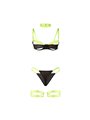 Subblime 955274 - Completo Intimo con Collana e Dettagli Verde Fluo S/M