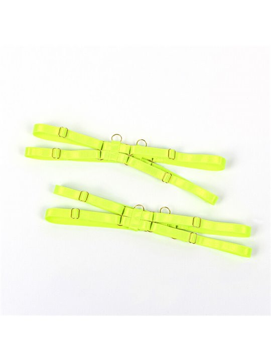 Subblime 955274 - Completo Intimo con Collana e Dettagli Verde Fluo S/M