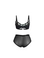 Subblime 955557 - Perizoma e Reggiseno in Vernice Verde con Cerniera S/M