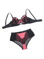Subblime 955571 - Perizoma e Reggiseno in Vernice Rosa con Cerniera S/M