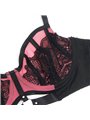 Subblime 955571 - Perizoma e Reggiseno in Vernice Rosa con Cerniera S/M