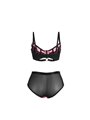 Subblime 955588 - Perizoma e Reggiseno in Vernice Rosa con Cerniera L/XL