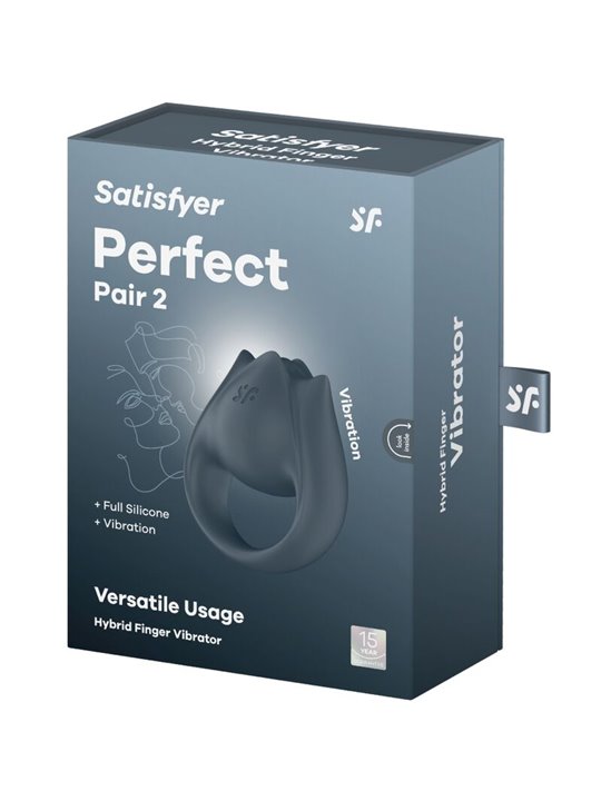 Satisfyer Perfect Pair 2 - Anello Fallico e Vibratore da Dito Grigio