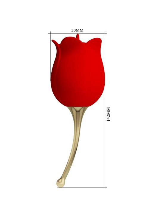 Pretty Love Rose Lover - Red Clitoral Stimulator 12 Vibrations