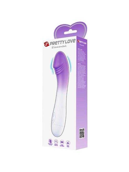 Pretty Love Elemental - Vibratore in Silicone 30 Velocità Bianco/Viola