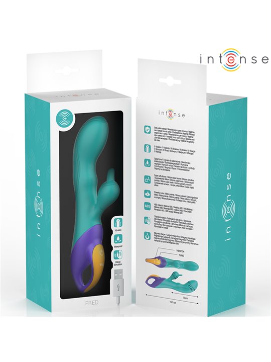 Intense Fred - Vibratore Rabbit in Silicone Multicolore