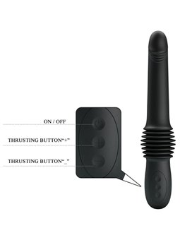 Pretty Love Pazuzu - Vibratore in Silicone 3 Modalità Up & Down Nero
