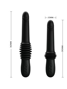 Pretty Love Pazuzu - Vibratore in Silicone 3 Modalità Up & Down Nero